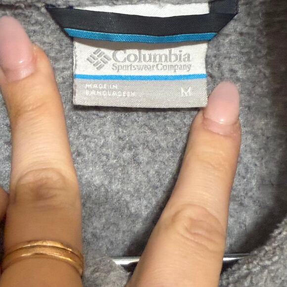 Columbia Full Zip Gray Fleece Jacket Size M - Picture 4 of 8
